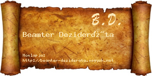 Beamter Dezideráta névjegykártya